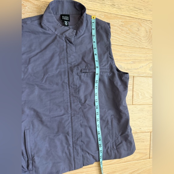 Eileen Fisher zip up vest size L purple - Picture 5 of 8